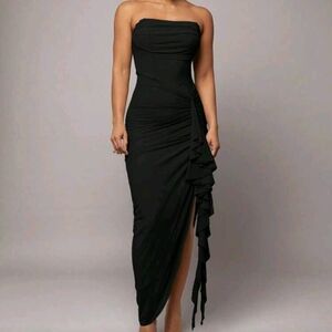 Elegant Black Strapless Dress
